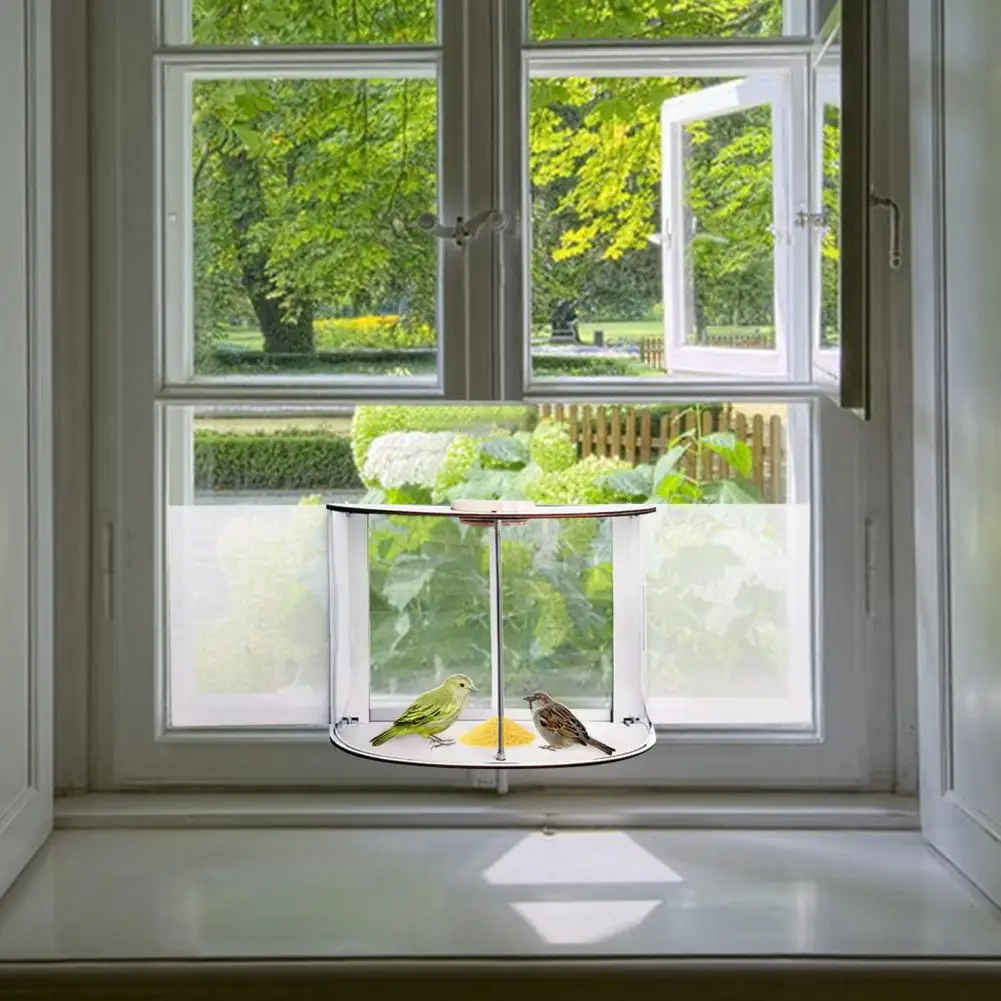 

Easy Installation Bird Feeder Durable Window Bird Feeder for Viewing Sturdy Construction Easy Installation for Home Bird