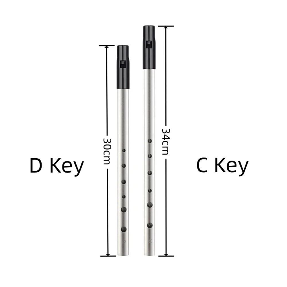 

Authentic C/D Key Irish Whistle Flute Traditional Tin Penny Whistle 6Hole Flute with Balanced High and Low Notes