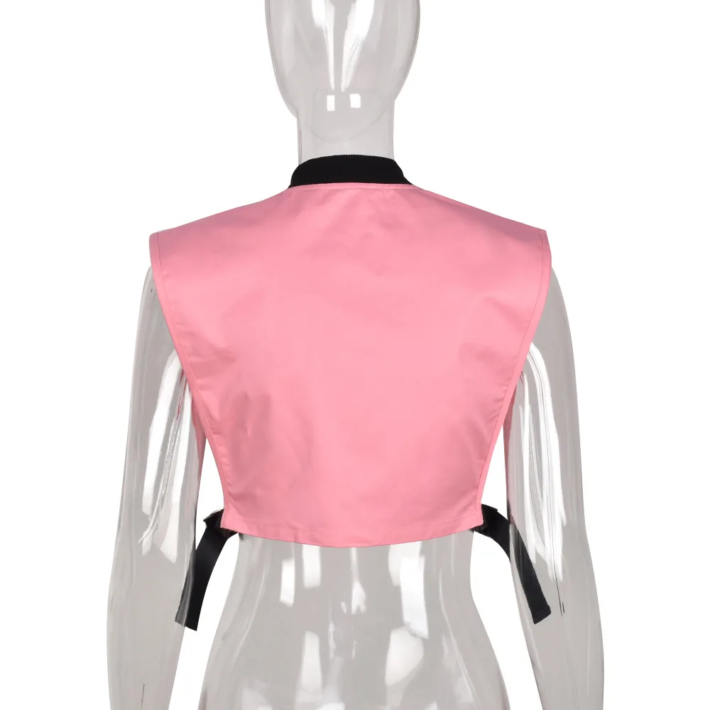 ジャケット・アウター CROPPED JACKET SET VEST TOP EsheSy Women's Cropped Puffer Vest Stand Collar Full Zip