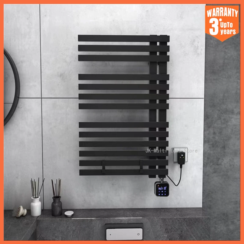 ราวแขวนผ้าไฟฟ้าอัจฉริยะพร้อมแผงสัมผัส 55 ° C อุณหภูมิควบคุม Tuya Wifi เปิดใช้งานห้องน้ําผ้าเช็ดตัวอุ่น Rack อุปกรณ์เสริม 1