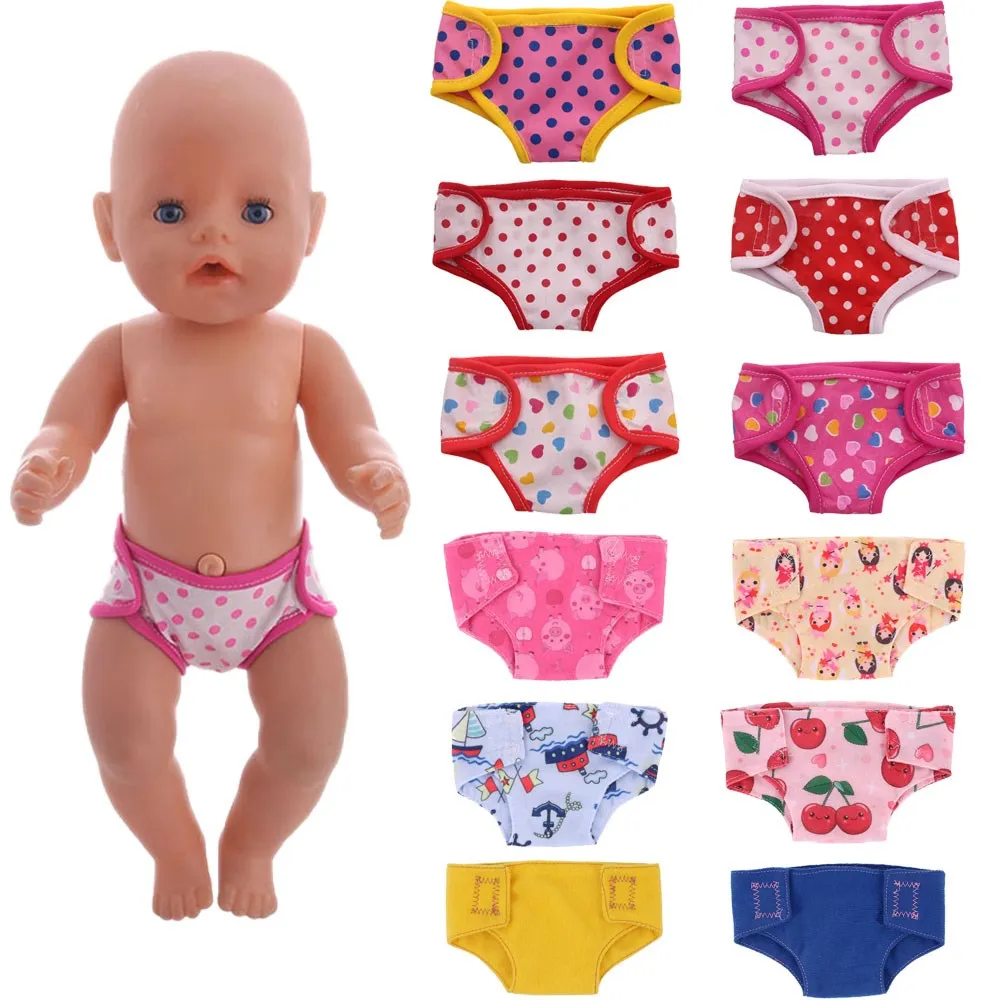 Festive Doll Clothes Set - Christmas Underwear & Diapers