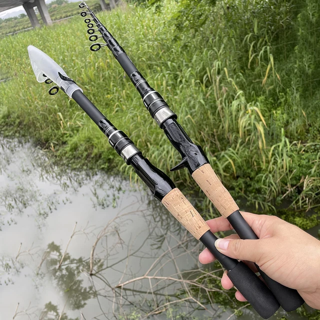 Telescopic Fishing Rod 1.8M 2.1M 2.4M 2.7M 3.0M 3.3M 3.6M Carbon Fiber  Spinning Fishing Pole With Colorful Smooth Guide Rings - AliExpress