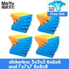 MOYU Magic Cube magnetic speed 7x7 9x9 8x8 professional Cube Weilong Wr M Meilong GTS 3m Kit 6x6 Cube for kids toys boys Puzzle 5