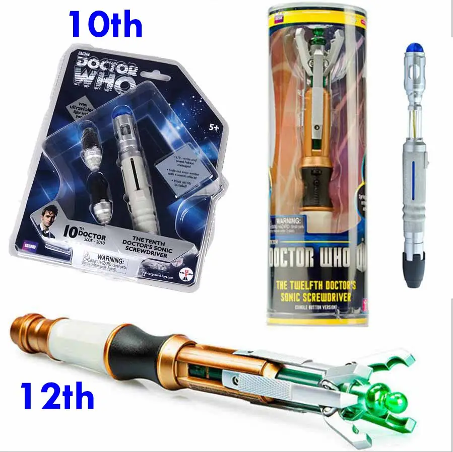 D.R Who Toy Figures Cacciavite Sonico 12Th Official Doctor Who Movie Props Model Glow In The Dark Light Sounds Toys For Children
