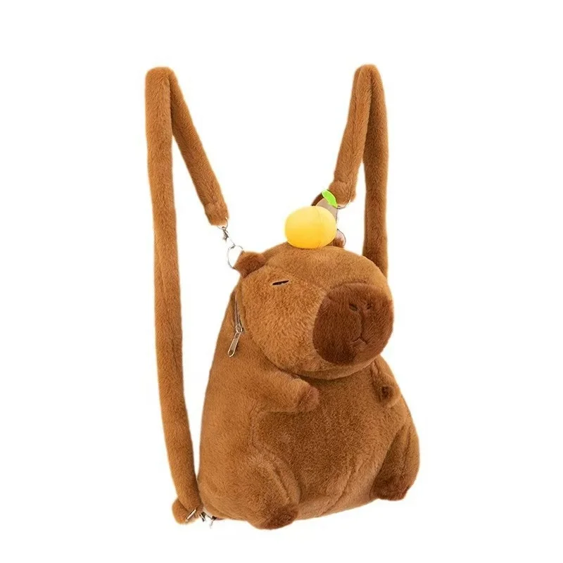Cute Soft Plush Capybara Backpack Girl Fashionable Crossbody Bag for Women Kawaii Shoulder Bag for Children Gifts for Girlfriend