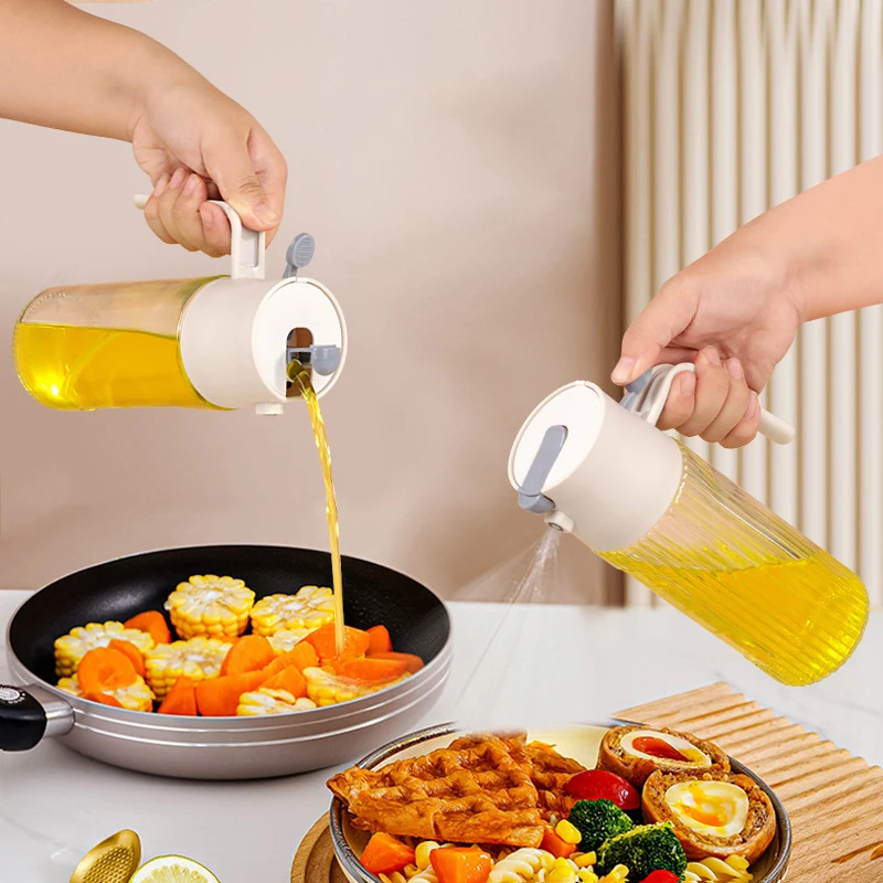 

Oil Spray Bottle Kitchen Household Oil Spray Pot Leak Proof Oil Tank Spray Type Pour Dual Purpose Oil Bottle Oil Spray Pot