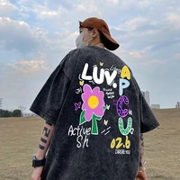 Funny Letter Print Plus Size Top Women Clothing Hip-hop Vintage All-match Big Size Tops European American Style Teenage T-shirts