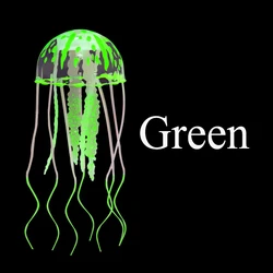 Vibrant Silicone Glowing Jellyfish Aquarium Decor Ornament (Green Jellyfish)