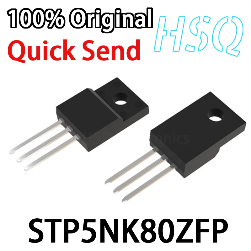 

5PCS Original STP5NK80ZFP P5NK80ZFP New Spot TO-220F 800V 4.3A MOS FET