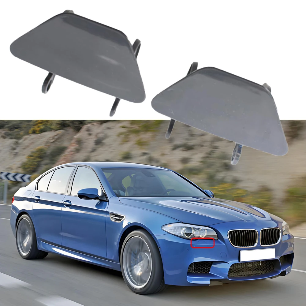 Front Headlight Washer Nozzle Cover Headlamp Water Spray Jet Cap For BMW 535i F10 F18 2014 2015 51117332683 51117332684