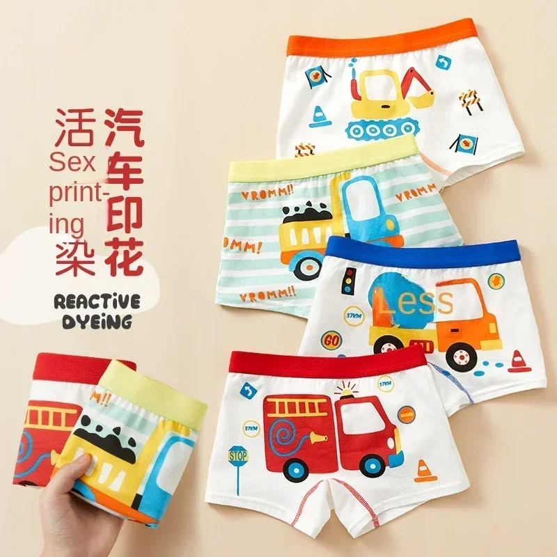 Children's Underwear Boy Panties Underpants Engineering Vehicle Cars Fire  Engine Comfortable Shorts Briefs Boxers For Kids - AliExpress