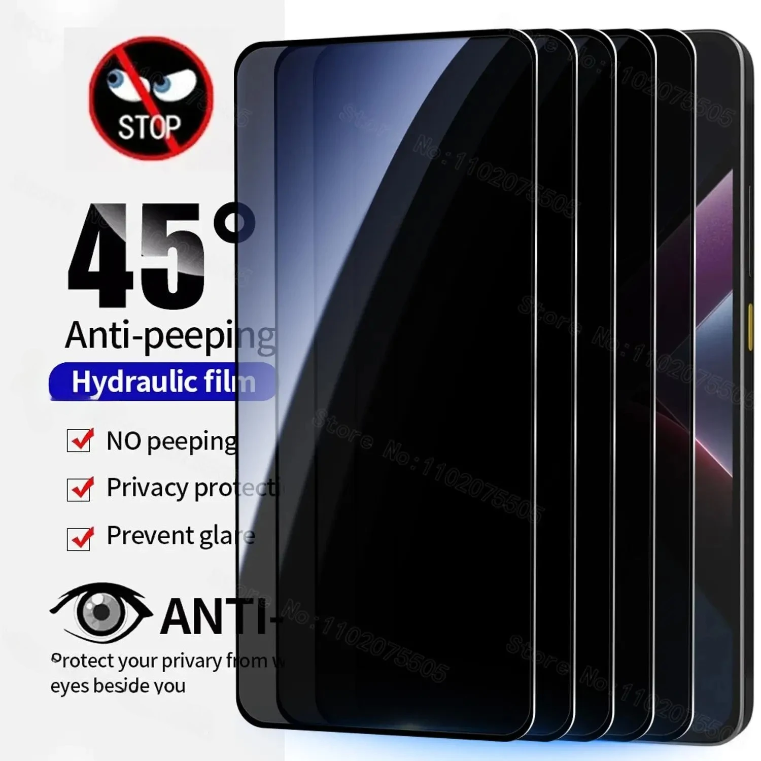 Premium 3-Pack Dust-Free Installation Privacy Screen Protector Set
