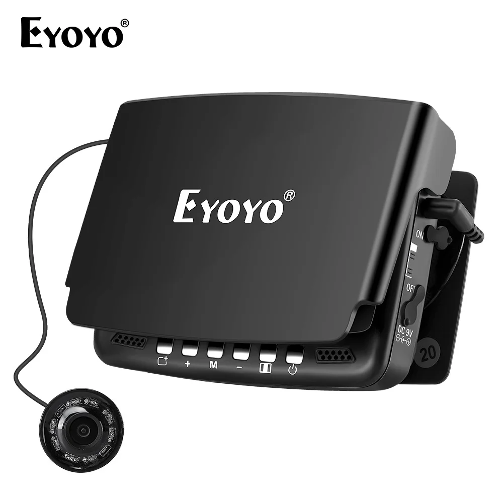 15m 4.3" 1000TVL Underwater Fish Finder Fishing Camera 8pcs Infrared Lamp Camera Lights Off Function Fishfinder IP68 Eyoyo EF43A fish finder