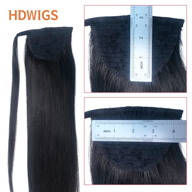 

Ponytail Human Hair Straight Drawstring Human Natural Hairpiece 60g 80g 100g 120g Human Hair Extension Clip in Hair Horsetail