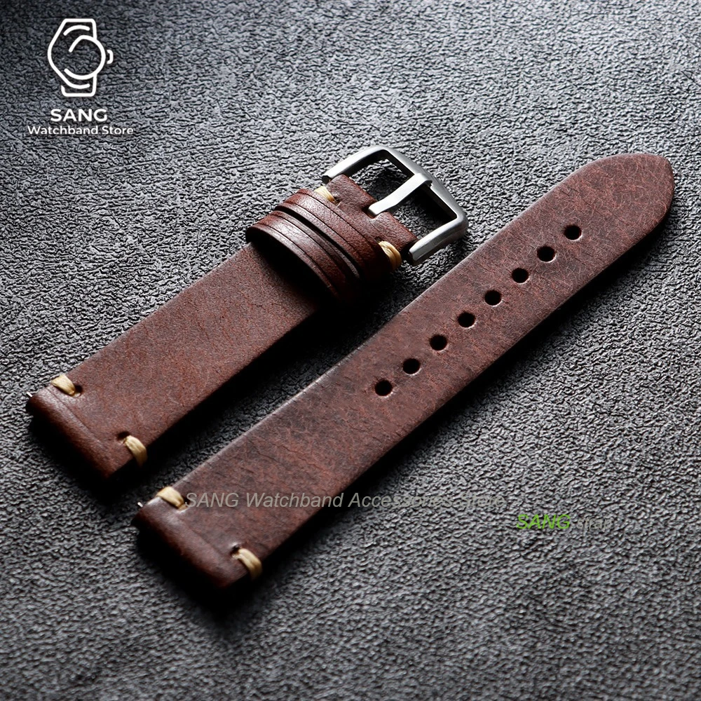 Vintage Leather Quick Release Watch Strap – Universal Replacement Bracelet