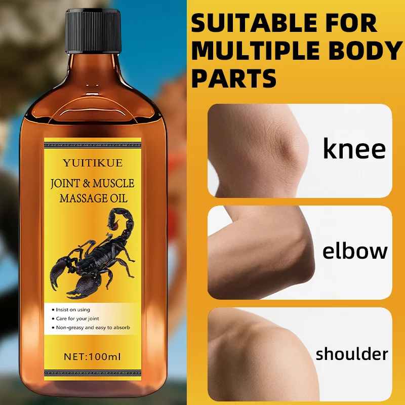YUITIKUE Joint and Muscle Massage Oil, with regular use, cares for your joints. It is non-greasy and easily absorbed.
