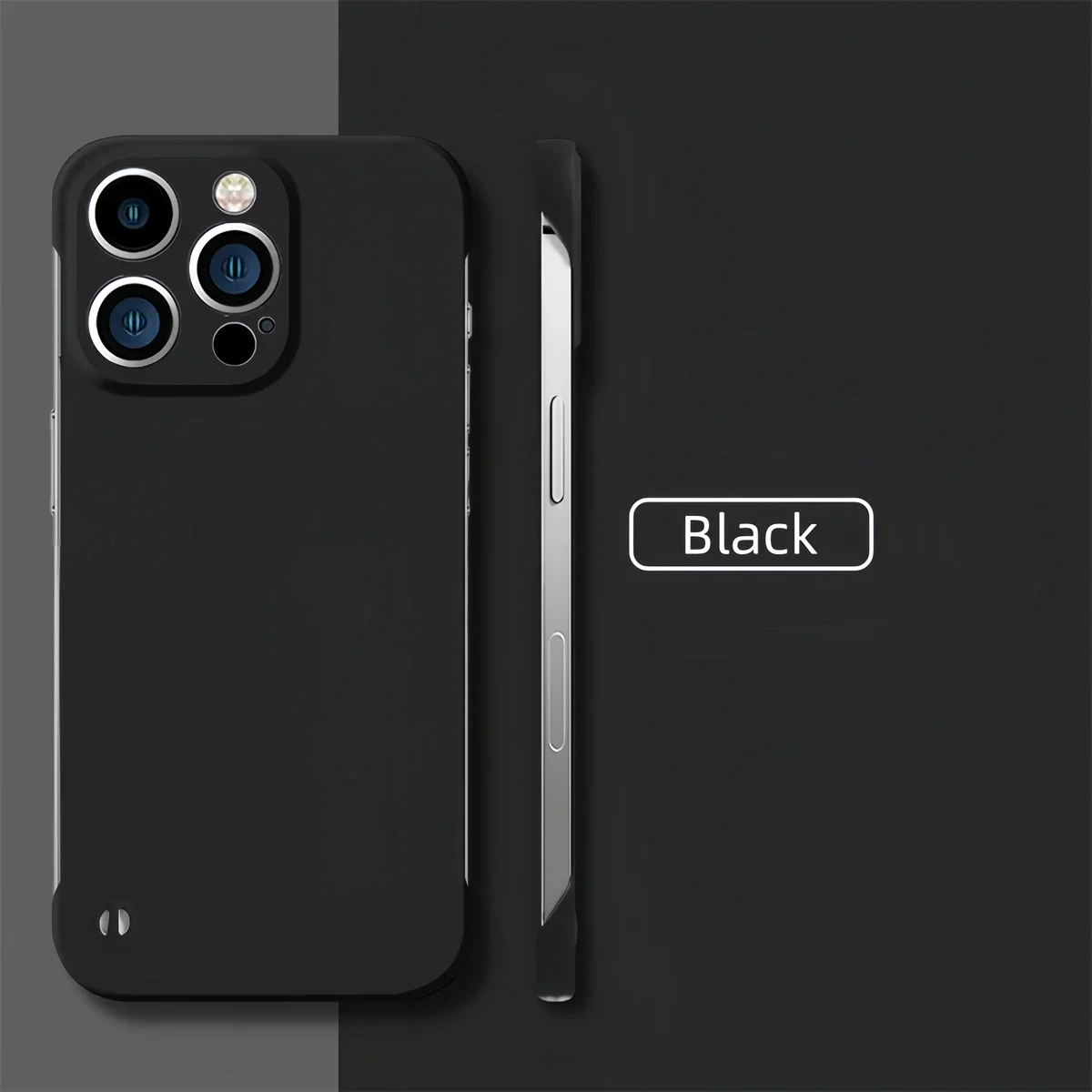 Ultra Thin Minimalist Borderless Phone Case - Frameless Skin-Friendly Hard Matte Cover