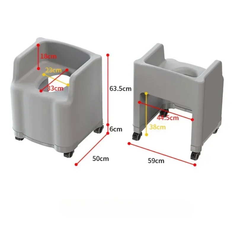 Elderly Mobile Toilets, Squat Toilets Chang To Seated Toilets, Dual-purpose Commode Toilet Bath Chairs Elderly Shower Stools 6