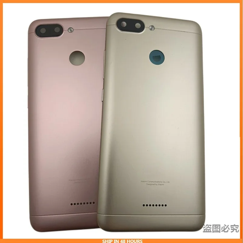 

Крышка батарейного отсека для Xiaomi Redmi 6, задняя панель, корпус заднего отсека, сменные детали для Xiaomi Redmi 6A, Крышка батарейного отсека