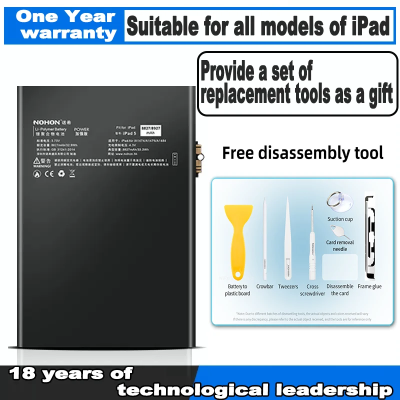 NOHON iPad Battery For Tablet ipad Air2 Air4 Air3 Air5 IPAD6 A1566