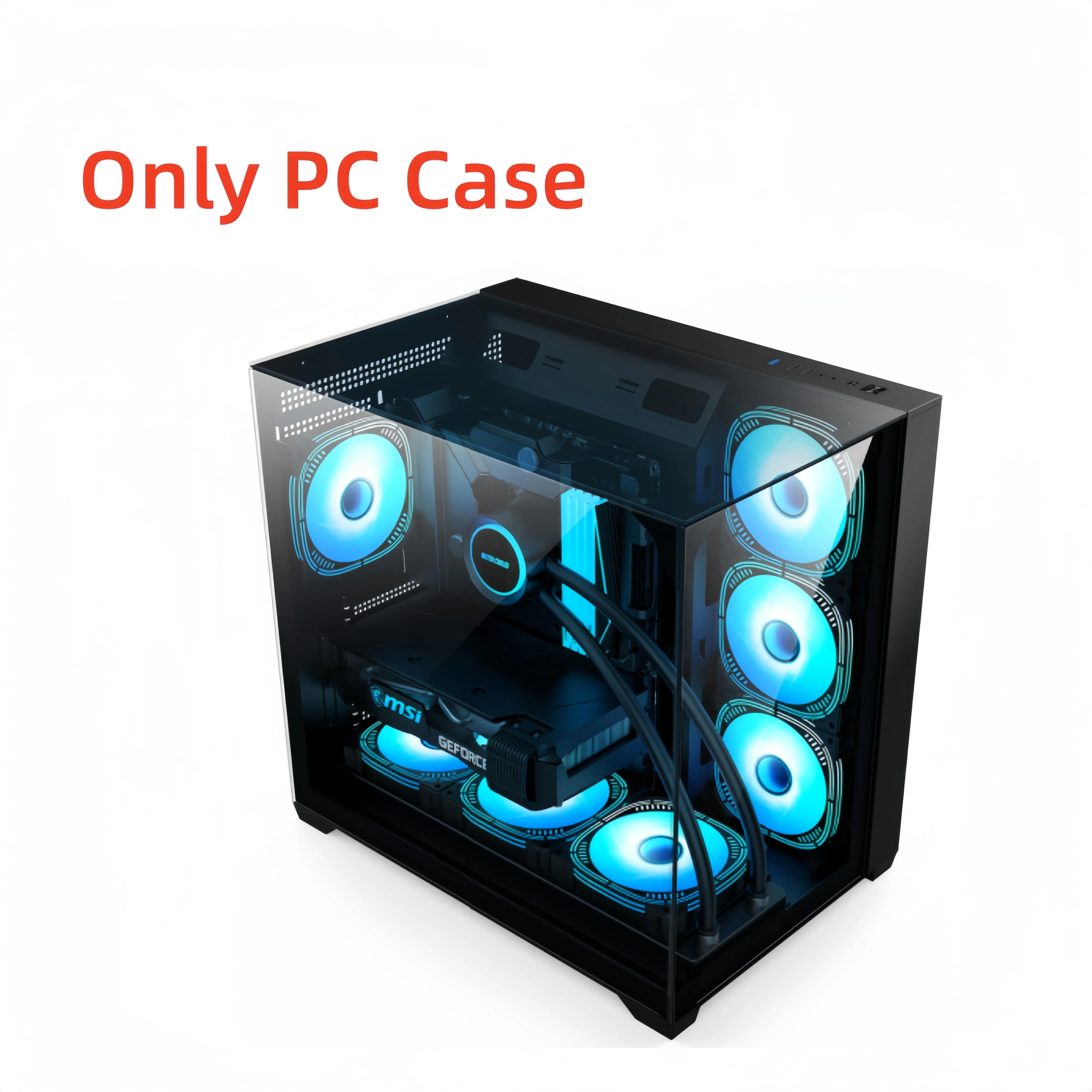 Black-3-sided glass
