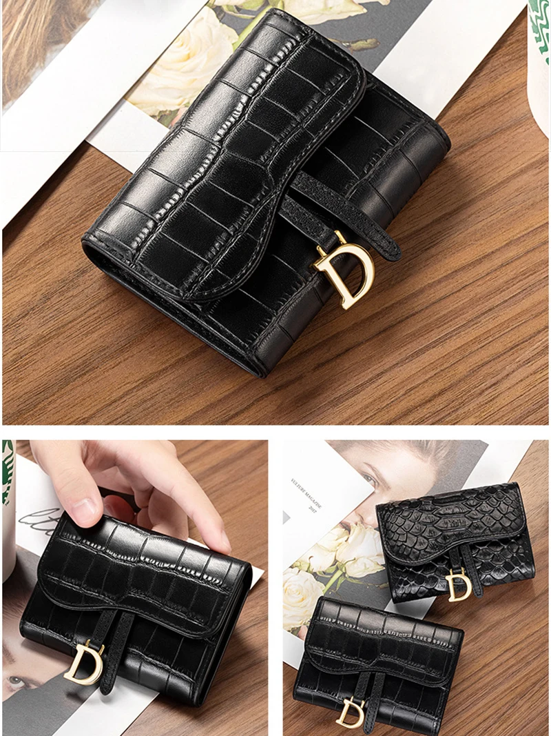 Genuine Leather Crocodile Pattern Wallet For Men & Women Multi-card_voghion.com