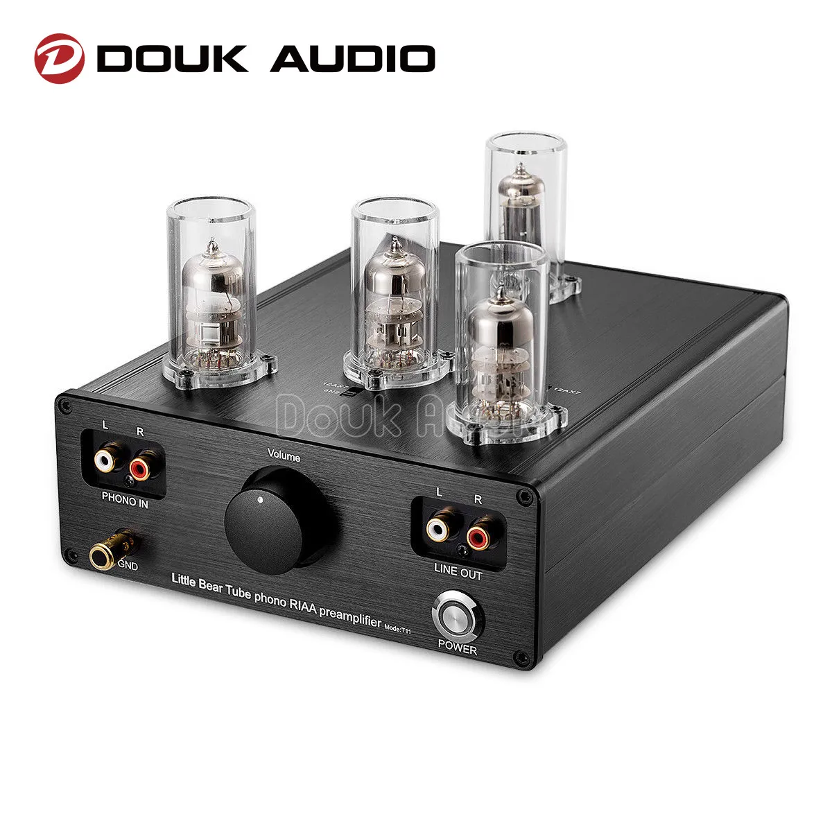 Douk audio little bear t116n2/12ax7真空管フォノターンテーブルプリアンプhifiプリアンプmmriaa蓄音機