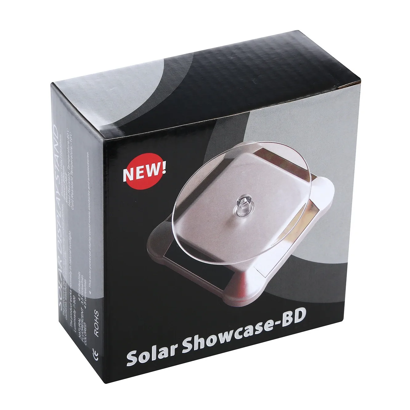 S55797c246d9c424d9d3bc17f5d5d995d4 Turntable 360°Rotating Stand Solar Power Jewelry Spinner Watch Hobby Collection Shelf Rotating Display Multicolor