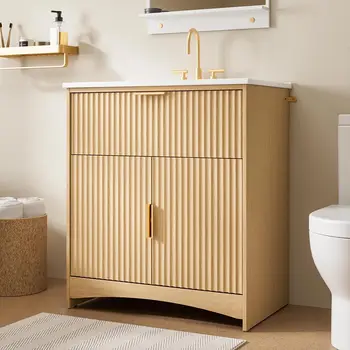 30" Fluted Vanity Cabinet 1