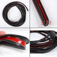 1/2pcs Car Door Edge Rubber Scratch Protector Strips Car Styling Mouldings Protection Side Doors Adhesive Scratch Tools 2M/5M 2