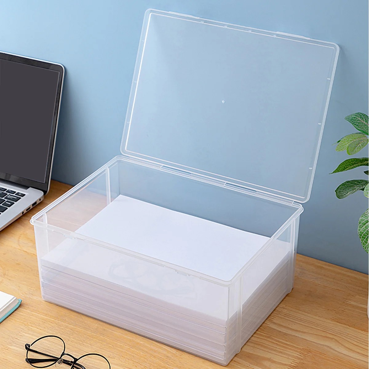 Home Office Supplies Storage Box Multifunctional Desktop Large Capacity A4 Paper Transparent Plastic Organizer Box self adhesive storage box lockable storage box transparent storage box storage box desk organizer storage organizer bag organizer