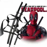 Deadpool Marvel Movies Comics Peripheral Weapons Super Hero Wooden cool Safety Samurai Sword Model for Cosplay Gifts collections 1