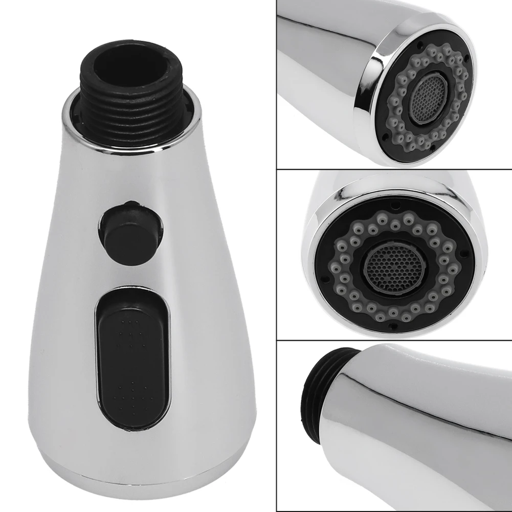 

Extender Faucet Sprayer Head 1pcs Silver With 360° Rotation 2 Water Flow Modes Aging Resistance Detachable Adapter