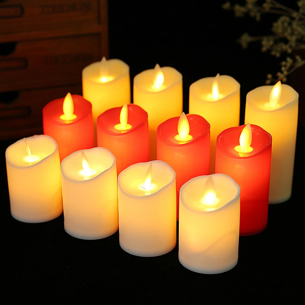Halloween Decorative Flickering Candles Orange Led Candle Light 【SALE