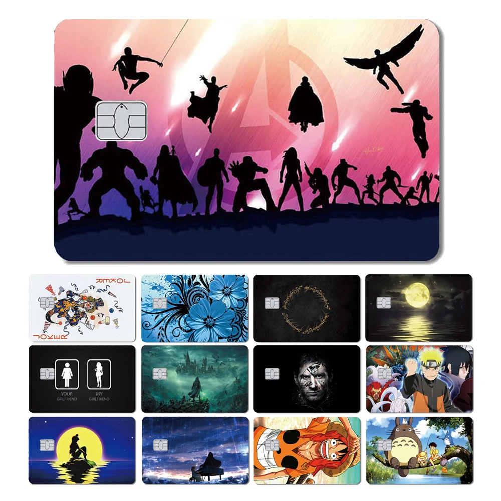 Anime The Avengers Thanos Ring One Piece Love Snow Front Side Carta Di Credito Banca Di Debito Bus Card Film Skin Sticker