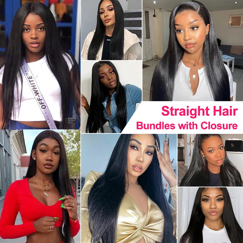 12A Peruvian Straight Hair Bundles 100% Human Hair Weave Bundles 8-30 Inches 1/2/3/4 Pcs Virgin Hair Extension Natural Color