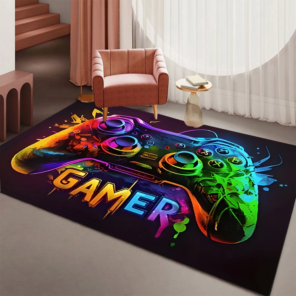 Gaming Rug for Boys Room silk wool rug plush rug imitated cashmere carpet kids carpet floor mat non slip carpet plush carpet decorative carpet crystal pile rug coral velvet rug