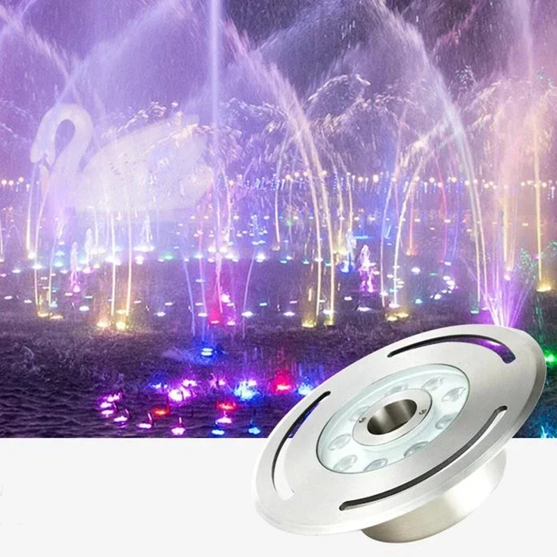 

LED Swimming Pool Light IP68 Waterproof Embedded Fountain Lights 6W 9W 12W RGB UnderWater Lamp Pond Led Piscina Luz Spotlight