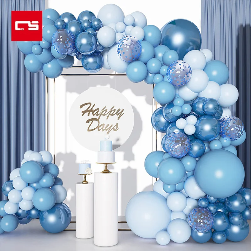 

Blue Balloon Garland Arch Kit Wedding Birthday Ballon One Year Birthday Party Decoration Kids Baby Shower Boy Latex Baloon
