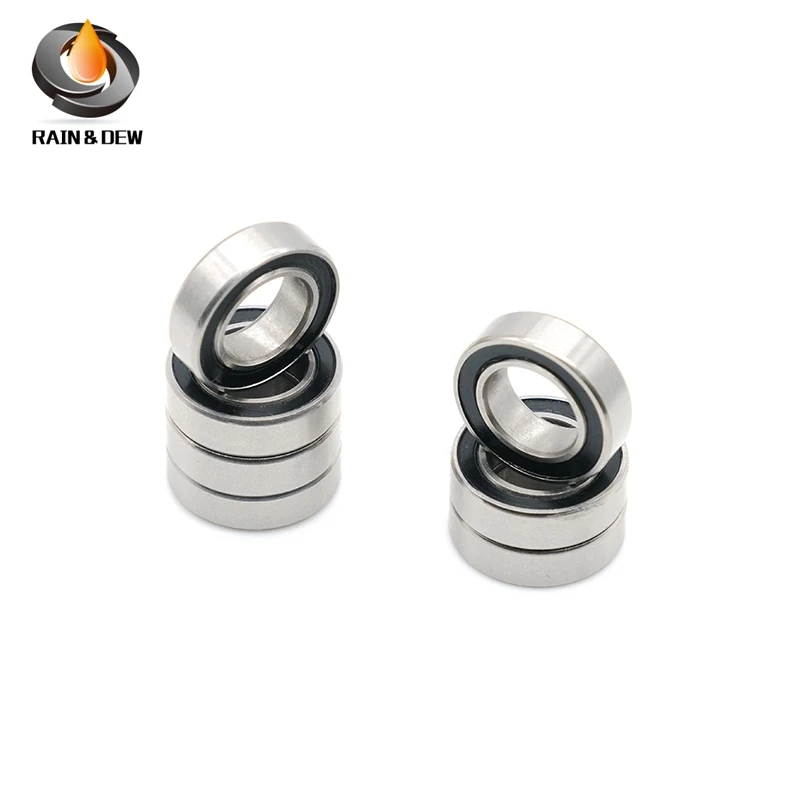 10PCS Bearing SMR148RS ABEC-7 8X14X4 mm Miniature Ball Bearings Black Sealed SMR148 2RS