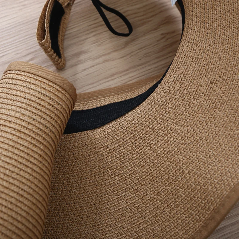 Sommer Hüte Für Frauen Sonnenhut Leere Top Faltbare Tragbare Outdoor Sonnenschirm Strand Zubehör Sonnenschutz Sonnenhut Weibliche Casual – Detail 16