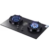 Natural Liquefied Gas Stove Explosion-Proof Tempered Glass Table Embedded Dual-Purpose Pulse Ignition Double-Head Stove 2