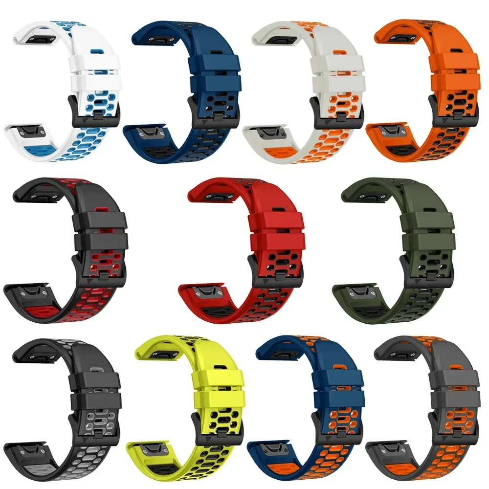 Silicone Quick Release Watch Strap, 26mm & 22mm Adjustable Wristband Bracelet