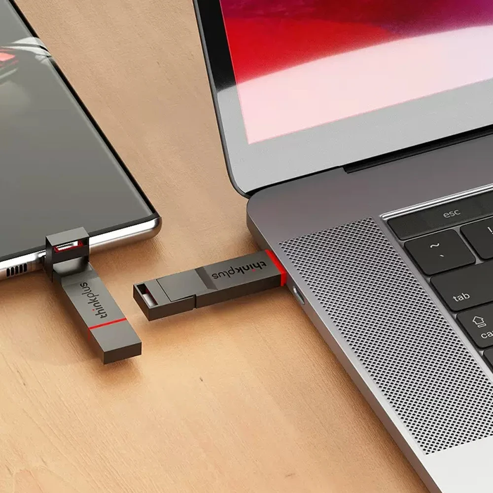 Flash Usb Portátil de Duas Portas Lenovo-thinkplus Estado Sólido Disco u Pen Drive Tipo-c Otg Usb 3.2 256gb 512gb 1tb Tu280 Pro Unidade - Imagem 5