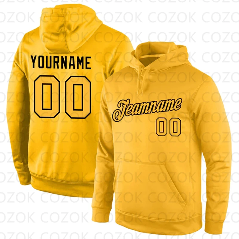 Customized Hoodie Yellow Jersey 3D Printed  Unisex Pullovers Hoodie Casual Sweatshirts