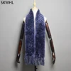 2025 Long Style Women Winter Real Rex Rabbit Fur Scarf Natural Rex Rabbit Fur Scarves Lady Knitted Rex Rabbit Fur Ring Scarves 1