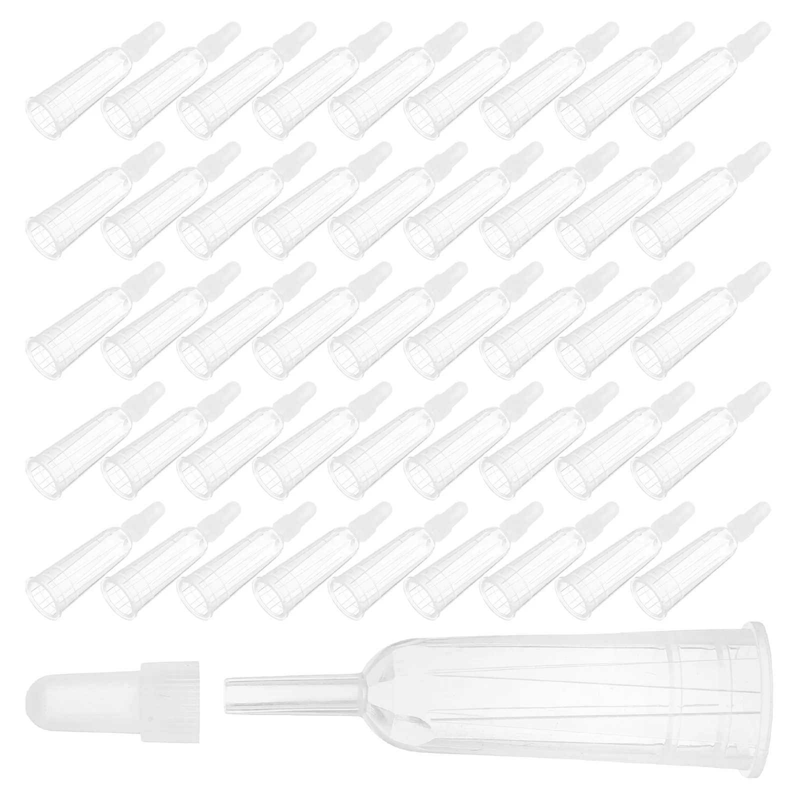50 Pcs Set Mini Bottle Ampule Oil Dispenser Plastic Tips Liquid