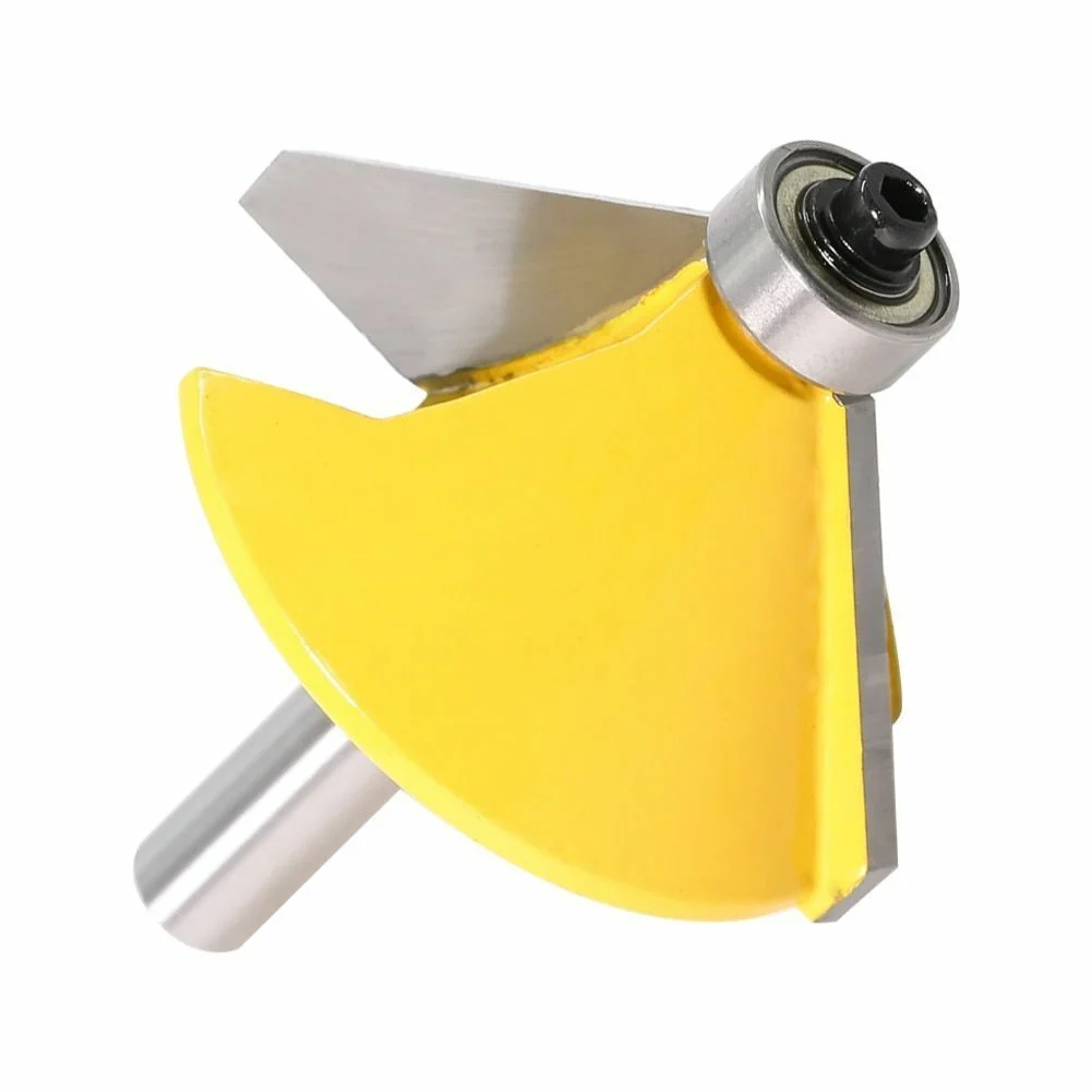 

End Mill Edging Router Bits Cutting Tools 45 Degree Carbide Tipped Chamfer & Bevel Hand Tool Universal Durable