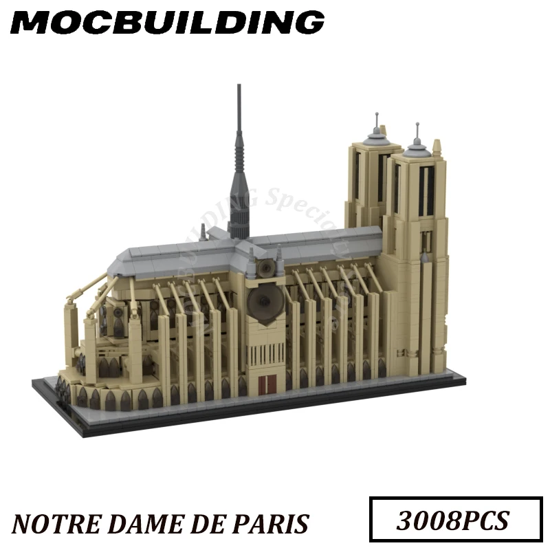 

Notre Dame de Paris Buildings MOCBUILDING Blocks Bricks Display Model Construction Christmas Present Birthday Gifts