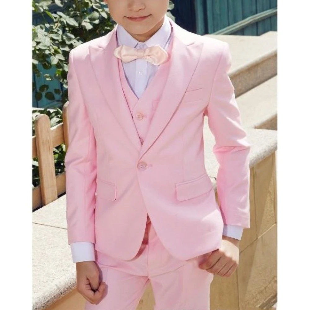 Traje-rosa-para-ni-o-chaqueta-con-solapa-de-pico-un-bot-n-esmoquin ...